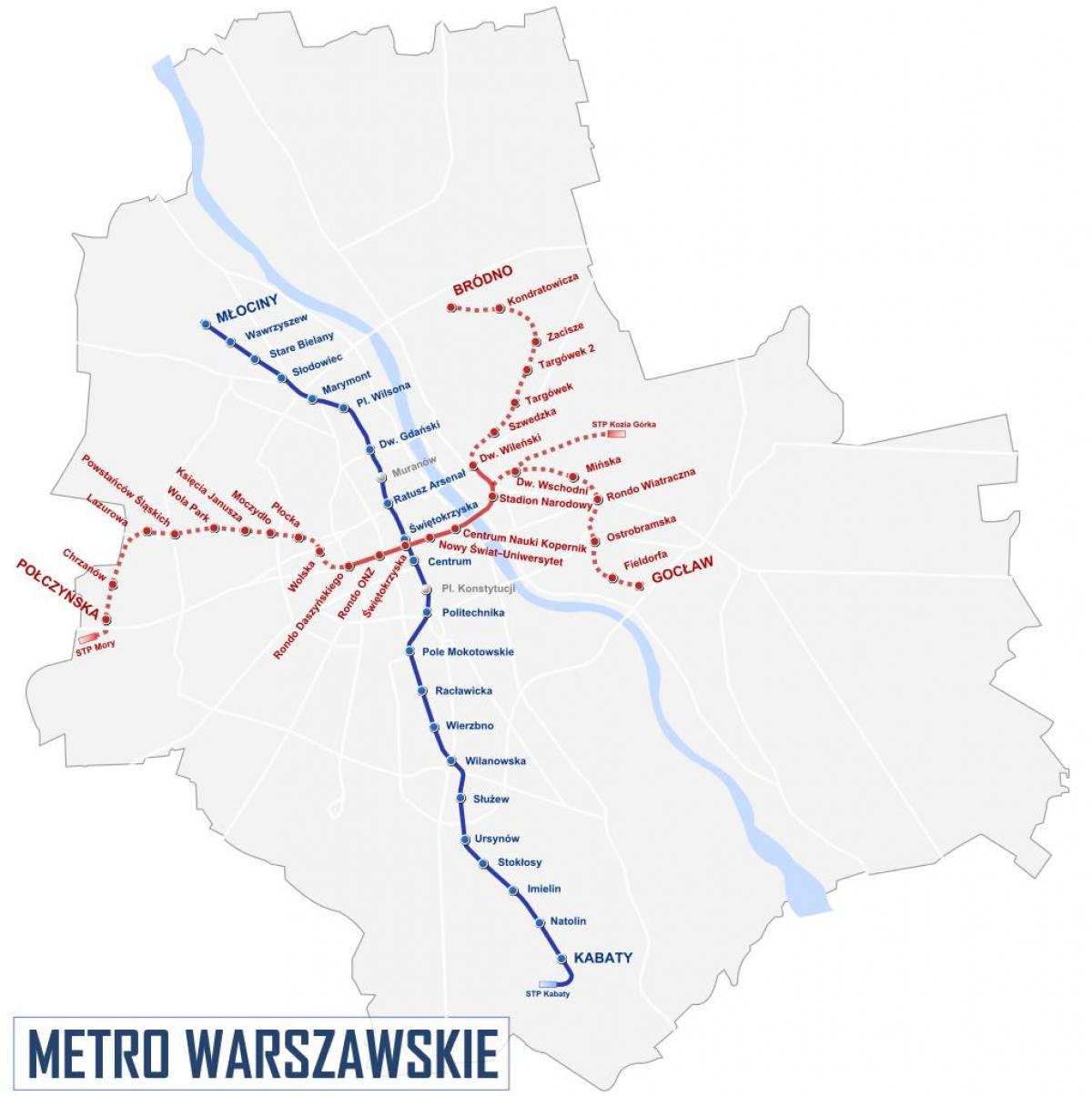 метроны газрын зураг Варшавын
