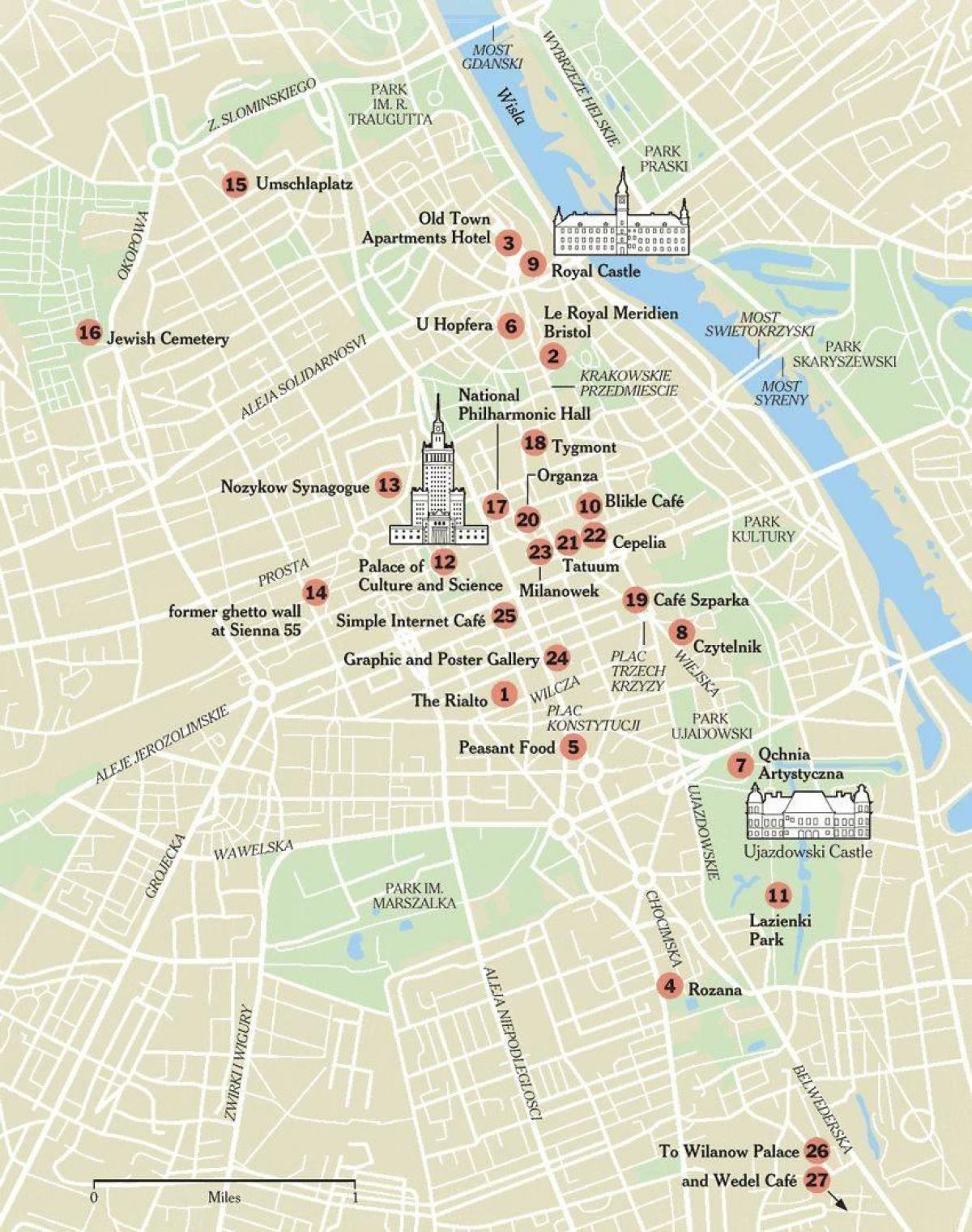 хотын аялал жуулчлал Варшав газрын зураг