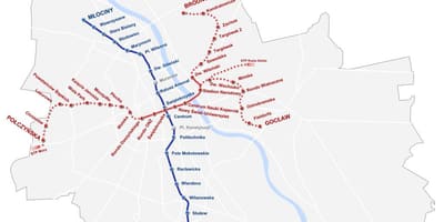 Метроны газрын зураг Варшавын